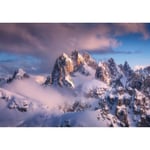 Papier Peint Photo INTISSÉ-(184384)-ALPES DE MONTAGNE ENNEIGÉES-350x260cm-7 lés-Mural Poster Géant XXL-Sky Beach Mer Océan Nature