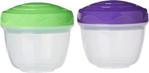 Sistema Yogurt TO GO Food Storage Containers, 150 ml, Small Snack Pots, Ideal &