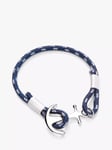 BARTLETT LONDON Men's Rope & Anchor Bracelet, Navy