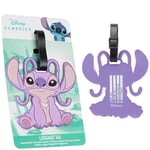 Disney Étiquettes de Bagage, Étiquette d’Identification pour Valise ou Bagage Voyage Avion Train Accessoire Stitch (Violet Angel)