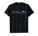 Russia Heartbeat Flag Love Men Women Gift T-Shirt