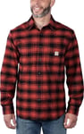 Carhartt Carhartt Men's Flannel Long Sleeve Plaid Shirt Red Ochre XL, Red Ochre