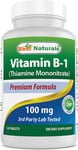 Best Naturals Vitamin B1 as Thiamine Mononitrate 100 Mg 120 Tablets Pack of 1