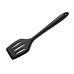 Wiltshire Mini Silicone Slotted Turner, Flipping & Turning Tool, Fish Slice, Cooking & Serving Spatula, Heat-Resistant Utensil, Non-Stick, Non-Scratch, Midnight Black, 21x5.5x2cm