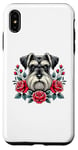 iPhone XS Max Roses Flowers Miniature Schnauzer Schnauzers Case