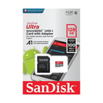 SanDisk 128 Go micro SD SDXC MicroSD TF Classe 10 128 Go 128 Go Mobile Ultra 100 Mo / s