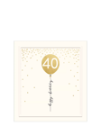 Woodmansterne Balloon 40th Birthday Card