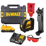 Dewalt DCE088D1R 12V XR Cross Line Red Laser Level With 1 x 2.0Ah Battery, Charg