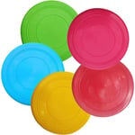 Frisbee hund leksak, 5 stycken Frisbee gummi hund leksak, mjuk och hållbar