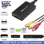 HDMI Converter Audio Video Composite to HDMI Adapter For PS1 PS2 PS3 STB Xbox