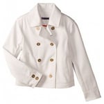 Manteau Petit Bateau  Caban femme volume court en serge 32318 07 Blanc