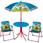 Set de jardin enfant - Pat'Patrouille - table parasol et 2 chaises pliantes