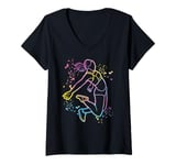 Womens Long Jumper Colorsplash Long Jumping Kids Long Jump V-Neck T-Shirt