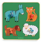 Djeco - Family Farm Puzzle, 4 pcs