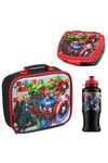 Marvel Kids Childrens Lunch Set - Lunch Bag, Lunch Box & Water Bottle 430ml
