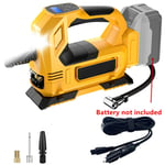 Cordless Tire Inflator Air Compressor Digital Pressure Gauge For DeWalt 20V Max