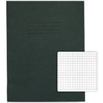 Rhino Exercise Book 226 x 178mm Squared 5 mm Stapled Side Bound Manila Soft Cover Green Not perforated 80 Pages Pack of 100