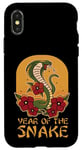 iPhone X/XS Celebrate Chinese New Year of the Snake 2025 Foral Flowers Case