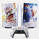 Sticker Autocollant Pour La Console Ps5, Accessoire Pour La Ps5 Jeux Vidéo, Covering Décoration Manga Pour La Console Ps5 (Gear 5, Standard Digitale + 1 Manette)