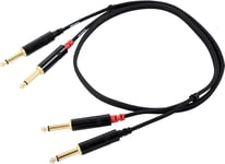 CABLES Câble audio double jack mono 90 cm CÂBLES AUDIO Essentials Jack