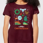 National Lampoon Griswold Christmas Starter Pack Women's Christmas T-Shirt - Burgundy - M