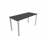 Bureau droit individuel Online F Noir OP-LITE II : bureau D140x80/cpl noir /cpi aluminium/ep. du plateau 18 mm