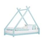 Lit tipi enfant TAHUKA 120 x 200 bleu clair