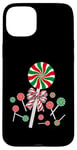 Coque pour iPhone 15 Plus Noeud menthe poivrée de Noël coquette sucre d'orge de Noël