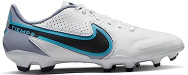 NIKE Unisex Tiempo Legend 9 Academy Mg Sneaker, White Black Baltic Blue Pink Blast, 11 UK