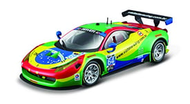 Bburago | Ferrari Racing 458 Italia GT3 Édition 2015 | Reproduction de Voiture Miniature à échelle 1/43 | Verte | Jouet pour Enfant à Collectionner | 18-36305