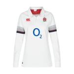 Canterbury Angleterre Officielle 17/18 pour Femme Rugby Manches Longues Home Classic Jersey M Bright White