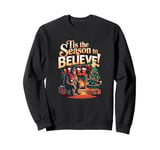 Tis the Season to Believe Bigfoot Holiday Sasquatch Sweatshirt