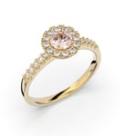 Festive Isabella morganit halo-diamantring 14-595-052M-KK-HSI1