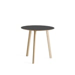 HAY - CPH Deux 220 2.0 Table Untreated Beech Frame Ø75 X H73 Stone Grey Top Lacquered Beech Edge - Matbord - Ronan & Erwan Bouroullec - Grå - Trä