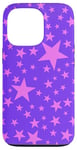 Coque pour iPhone 13 Pro Violet et rose, étoiles