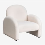 Fauteuil en Chenille Gema Sklum Blanc