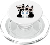 Famille de chat gothique Grunge Creepy Kitty PopSockets PopGrip pour MagSafe