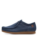 Clarks Homme Shacre II Run Mocassin, Navy Nubuck, 44.5 EU