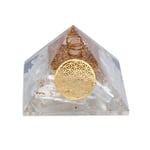 Orgonit Pyramid Selenite Livets blomma 7X7X5 Cm