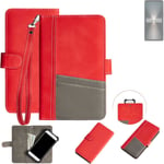 Waleltcase for Sony Xperia 1 VI red + gray protective cover case bookstyle Hüll