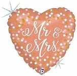 Rose Gold Mr & Mrs 18" Foil Balloon