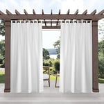 Exclusive Home Curtains VT Cabana Paire de Rideaux occultants Solides à Pattes Blanc 132 x 132 cm