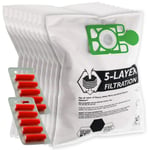 10 Cloth Bags for NUMATIC Cordless HENRY HVB160 HETTY HEB160 Vacuum + Fresheners