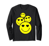 Retro Psychedelic Smile Face 90s Fashion For Men Women Kids Long Sleeve T-Shirt