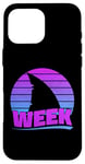 iPhone 16 Pro Max 2025 Week Retro Shark Fin Lover Sea Ocean Animal Summer Trip Case