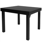 ib style® Diplomat 90-180 cm Table à rallonge Table de Jardin Plateauen Verre