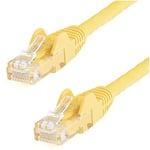 StarTech.com 50ft CAT6 Ethernet Cable - Yellow CAT 6 Gigabit Ethernet Wire -650MHz 100W PoE++ RJ45 UTP Category 6 Network/Patch Cord Snagless Fluke Tested UL/TIA Certified (N6PATCH50YL)