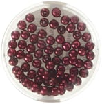 GLOREX de Bohême 4 mm Perles de Verre Cire 75st, Verre, Siam, 4 x 4 x 1,5 cm