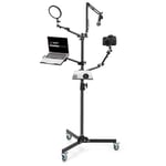 TARION Support de Table pour Appareil Photo: Support Appareil Photo Bureau avec Bras Articulé Support Camera SLR Flexible pour Anneau Lumineux, Microphone, Photographie, Vidéo, Titanrig(Set de Studio)