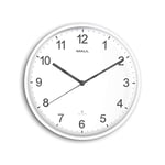 MAUL Horloge Murale MAULsprint 30 cm, Horloge Radiopilotée Élégante, Horloge Classique pour Le Bureau, l'Atelier et à la Maison, Bonne Lisibilité Également dans Les Grandes Pièces, Blanc